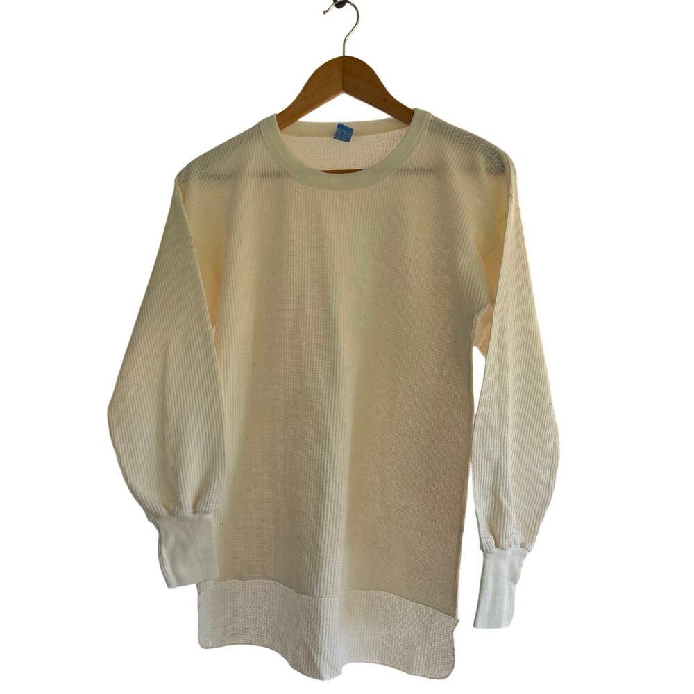 Vintage Arctiknit Waffle Knit Thermal Shirt Men's Extra Large Beige Cotton Blend